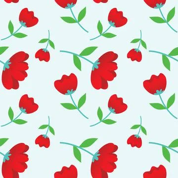 Gradient Flower Seamless Vector Stock Illustration