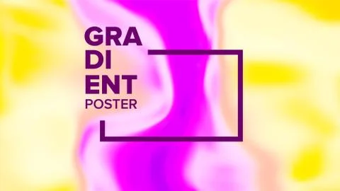 Gradient Fluid Background . Colorful Geometric Shape. Blurred Mixture. Liquid Stock Illustration