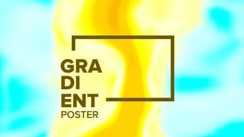 Gradient Fluid Background . Magazine Blank. Ink Paint. Geometric Shape. Liquid Stock Illustration