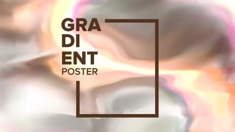 Gradient Fluid Background Vector. Abstract Wave. Simple Catalog. Aurora Light Stock Illustration