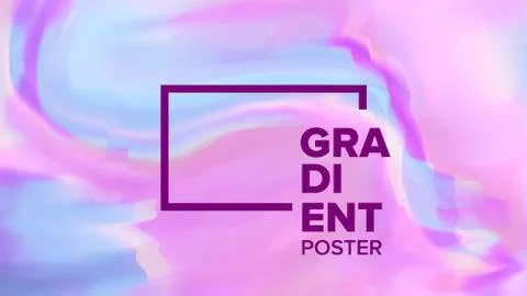 Gradient Fluid Background Vector. Colorful Geometric Shape. Blurred Mixture Stock Illustration