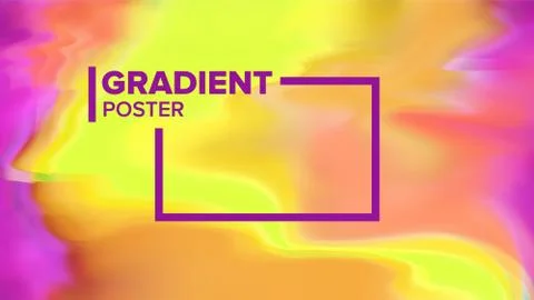 Gradient Fluid Background Vector. Digital Concept. Business Print. Ink Paint Illustrazione stock
