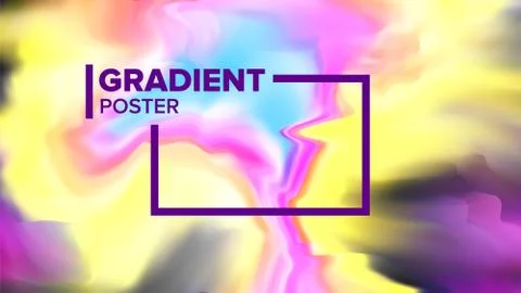 Gradient Fluid Background Vector. Minimal Wallpaper. Cool Brochure. Plastic イラスト素材