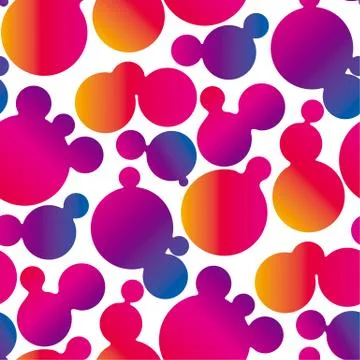 Gradient fluid bubbles vector seamless pattern Stock Illustration