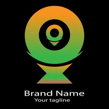Gradient Focal Point logo design Stock Illustration