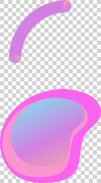 Gradient forms are floating on transparent background in vector art showing Illustrazione stock