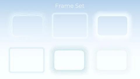Gradient Frame Elements Set Stock Illustration