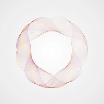 Gradient frame of lines. Stylized Guilloche elements. Stock Illustration