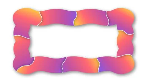 Gradient frame rectengle white 2019 003 스톡 일러스트