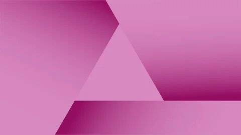 Gradient frame spinning and zooming in to close around a triangle hole on pink Stock Footage 348621902