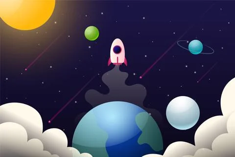 Gradient galaxy background Stock Illustration