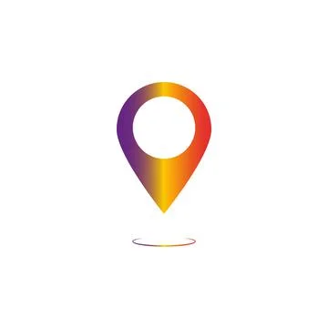 Gradient geo pin stylish Location map travelling icon set - vector for web Stock Illustration