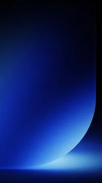 Gradient geometric background with minimal blue curve and soft glow Stock Illustration