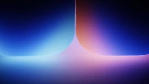 Gradient geometric background with split corner glow and soft light Illustrazione stock
