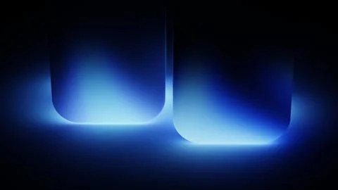 Gradient geometric background with twin rounded frames and glow Ilustração Stock
