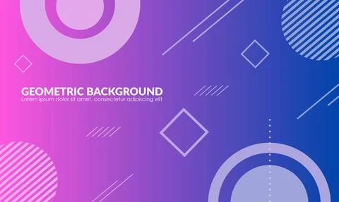 Gradient Geometric Shape Wallpaper Stock Illustration