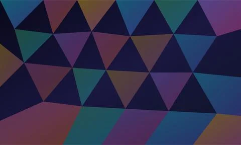 Gradient geometric triangles form a colorful abstract pattern across the co.. Stock Photos