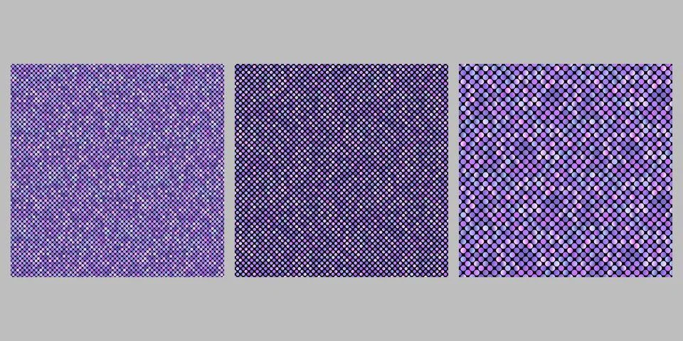 Gradient geometrical dot pattern background set - abstract vector designs Stock Illustration