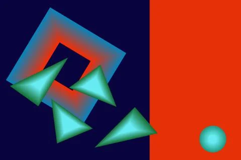 Gradient geometrical figures with text space Stock Illustration