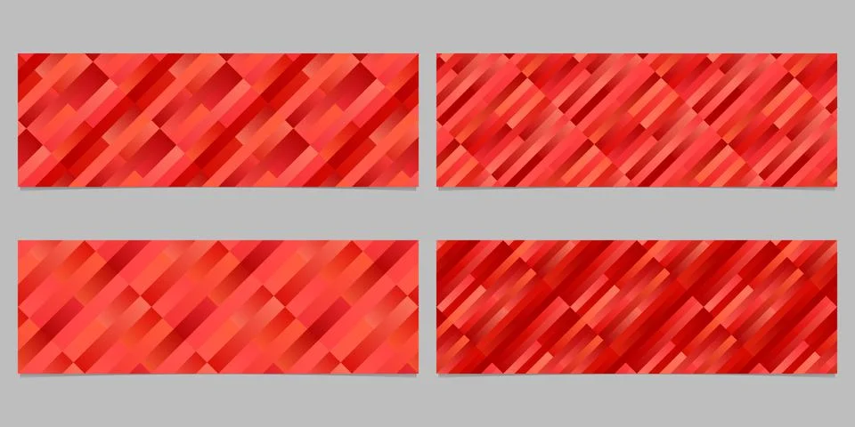 Gradient geometrical stripe pattern banner template set 스톡 일러스트