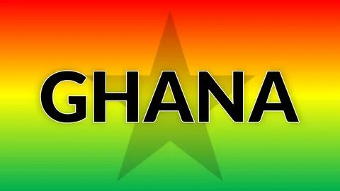 Gradient Ghana flag design. Stock Illustration
