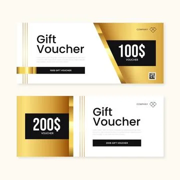 Gradient gift voucher banners Stock Illustration