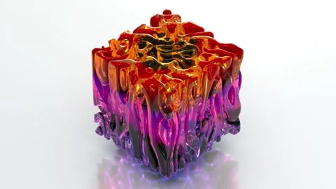 Gradient Glass 3d Cube 53 4K Stock Footage 286027744