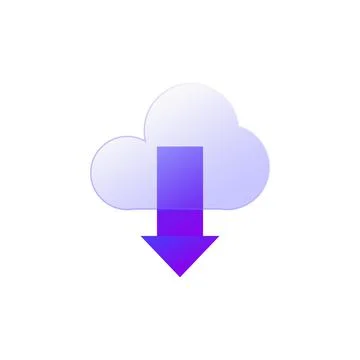 Gradient glass morphism download icon design vector Stock Illustration