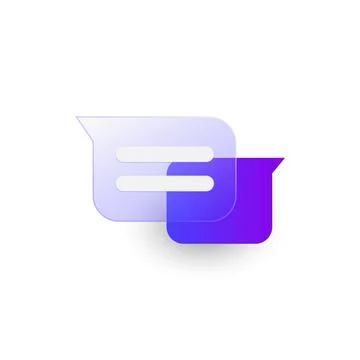 Gradient glass morphism message icon design vector Stock Illustration