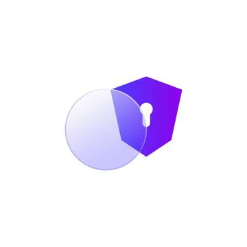 Gradient glass morphism security icon design vector Stock Illustration