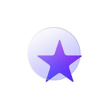 Gradient glass morphism star icon design vector Stock-Illustration
