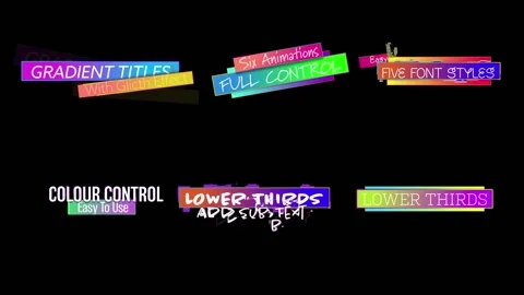 Gradient Glitch Titles 스톡 After Effects