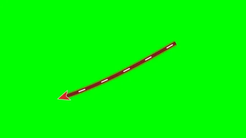 Gradient glow path arrow Green Screen Lower Third 스톡 동영상 345222320