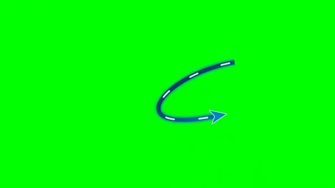 Gradient glow path arrow top alert banner on green screen Stock Footage 344648207