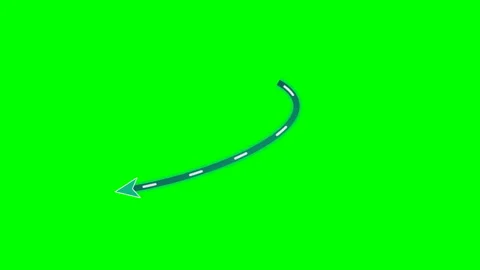 Gradient Glow Path SaaS Arrow Pointer Green Screen Stock-Footage 345710225
