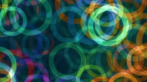 Gradient Glowing colorful circle shapes 4k looping motion graphics background Stock Footage 221428751