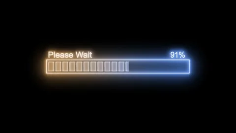 Gradient Glowing Neon Light Progress Bar Animation, Colorful Animated Neon .. Stock Footage 310274019