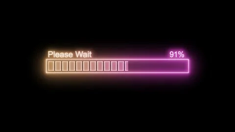 Gradient Glowing Neon Light Progress Bar Animation, Colorful Animated Neon .. Stock Footage 310274025