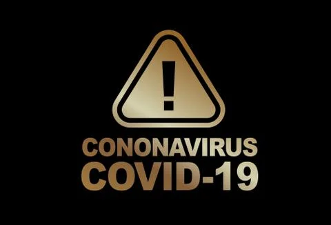 Gradient gold standard bold words coronavirus, covid-19 Stock Illustration