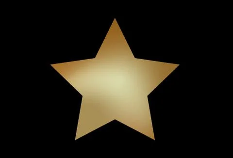 Gradient gold star sign flat icon symbol vector format Stock Illustration