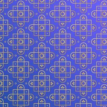 Gradient golden arabic pattern Stock Illustration