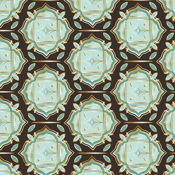 Gradient golden arabic pattern Illustrazione stock