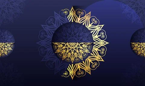 Gradient golden colorful creative mandala art template vector Stock Illustration