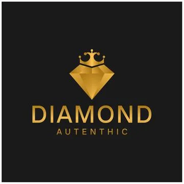 Gradient golden jewelry logo design template Stock Illustration