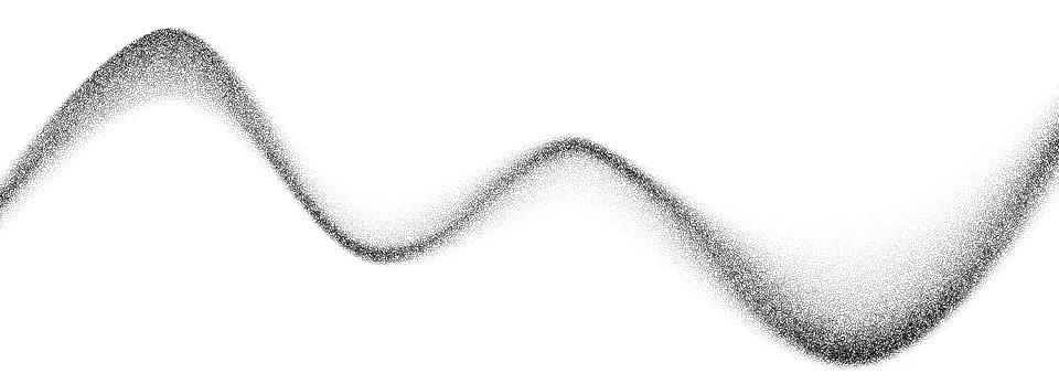 Gradient grain wave texture. Black stipple sandy flow background. Dotted Stock Illustration