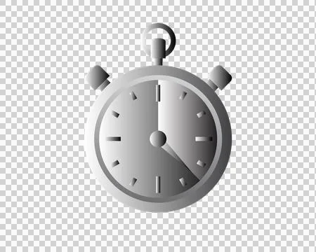 Gradient gray stopwatch timer icon Stock Illustration
