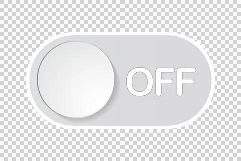 Gradient gray OFF Toggle switch button icon on transparent background Illustrazione stock
