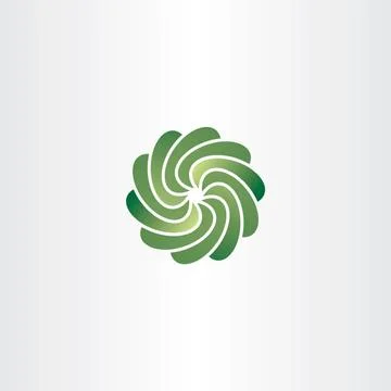 Gradient green circle tech abstract logo icon vector 스톡 일러스트