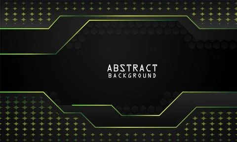 Gradient green dark tech futuristic template background graphic Illustrazione stock