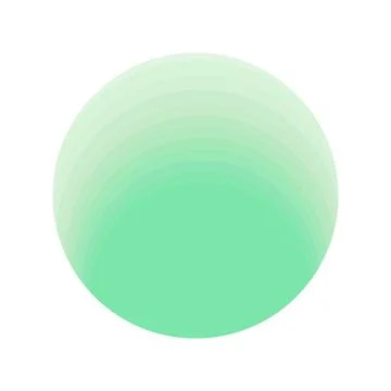 Gradient green sphere creating abstract layered design Stock Illustration
